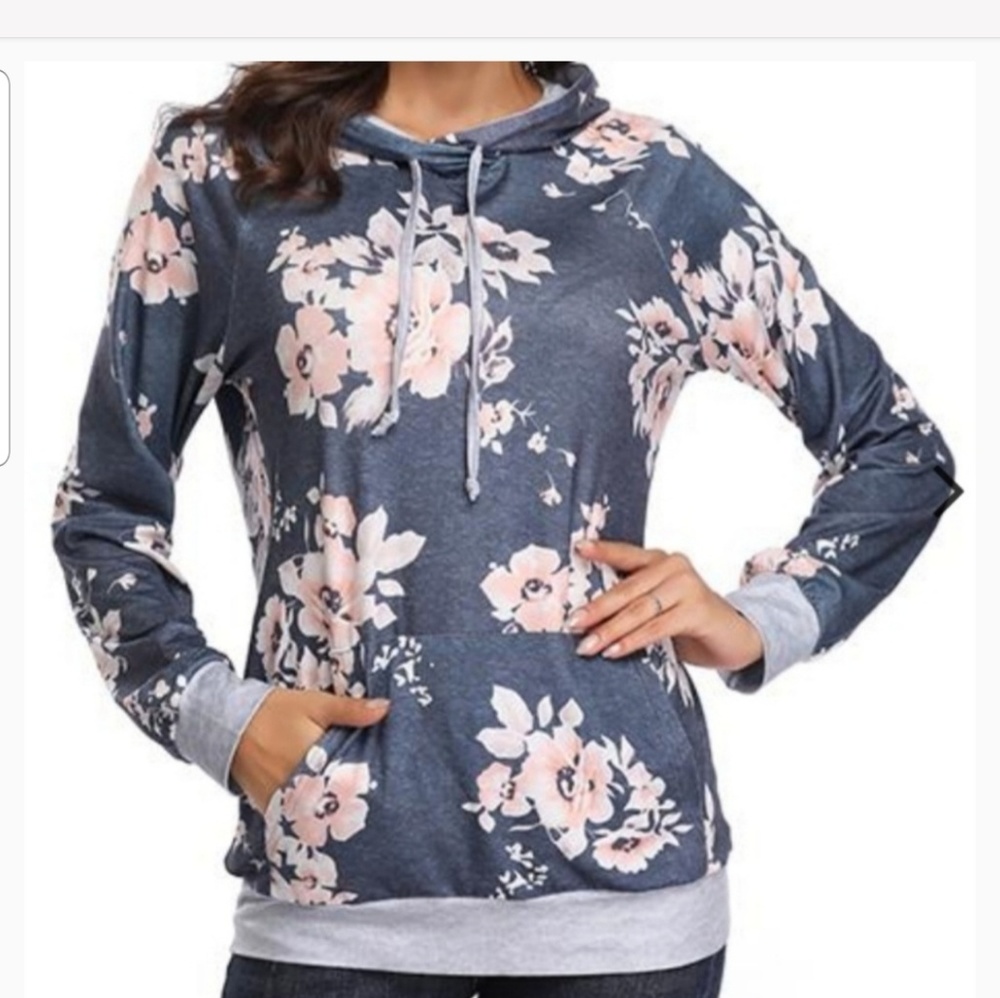 Lilly Posh Floral Pullstring Hoodie
